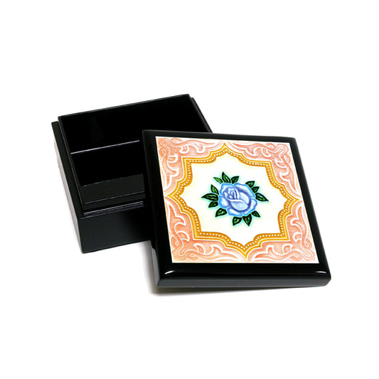 Trinket Box, Peranakan (Purple Rose) - Qua | Distinctive Gifts