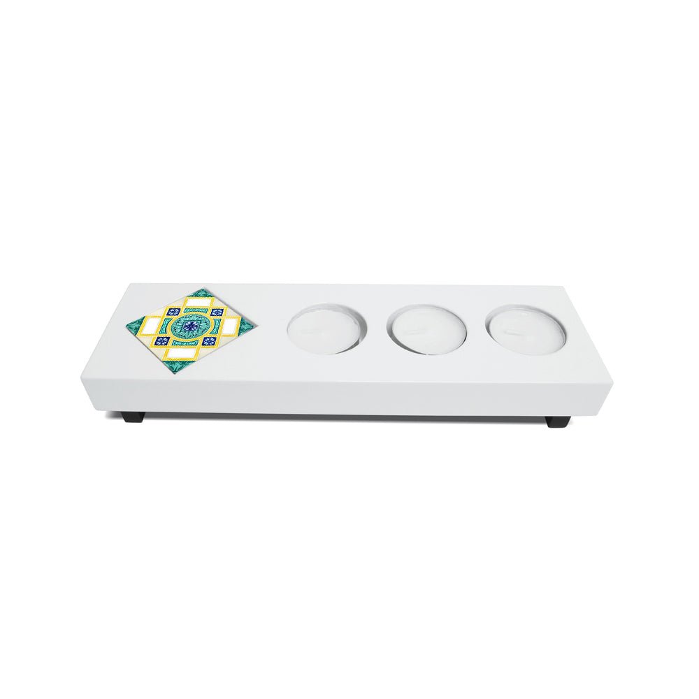 Bonsai Tealight Holder (Blue Clover), Ivory Nyonya - Qua | Distinctive Gifts