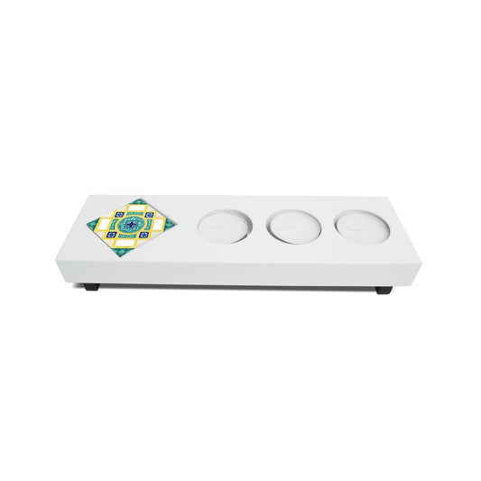 Bonsai Tealight Holder (Blue Clover), Ivory Nyonya - Qua | Distinctive Gifts