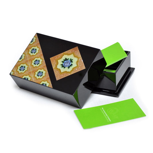 Business Card Box, Peranakan (Purple Rose) - Qua | Distinctive Gifts