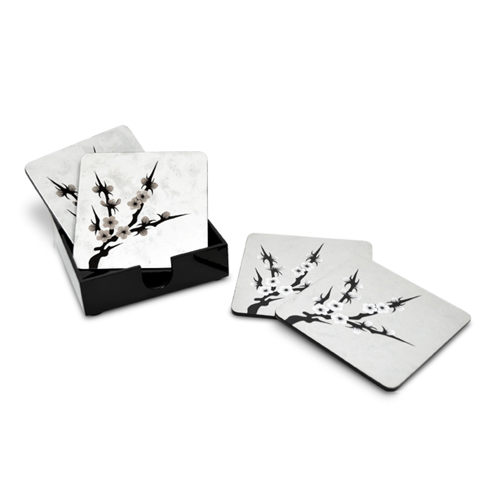 Coasters, Set of 4, Cherry Blossom - Qua | Distinctive Gifts