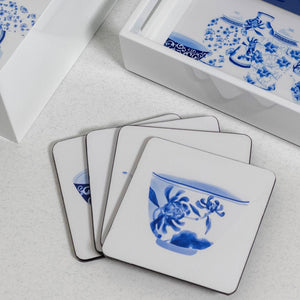 Coasters, Set of 4, Chinoiserie (Combo) - Qua | Distinctive Gifts