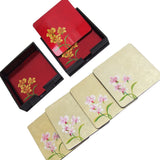 Desk Accessories B (Coaster, Set of 4 & Square Box) - Orchid - Qua | Distinctive Gifts