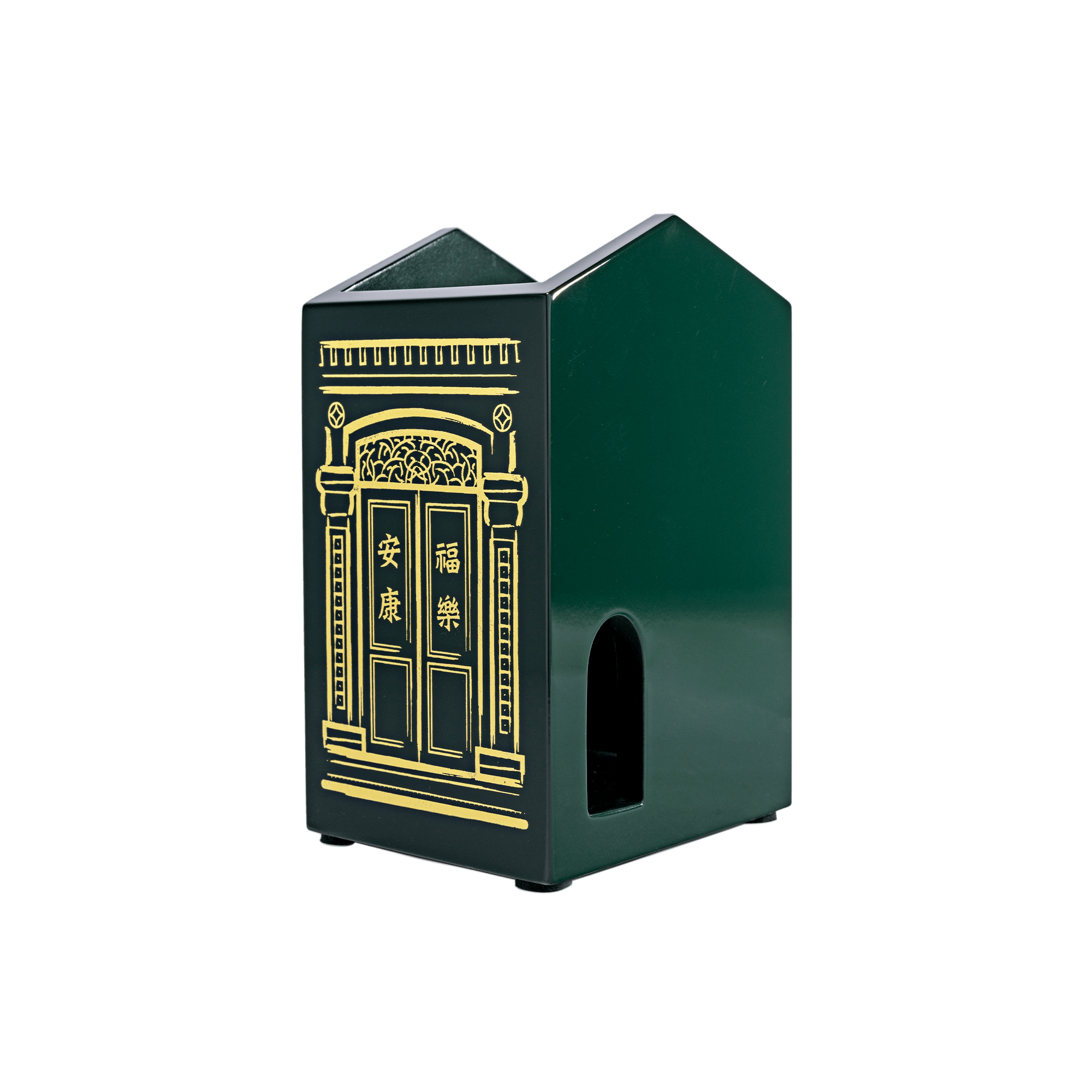 Desk Organiser, Shophouse Blessings - Green - Qua | Distinctive Gifts