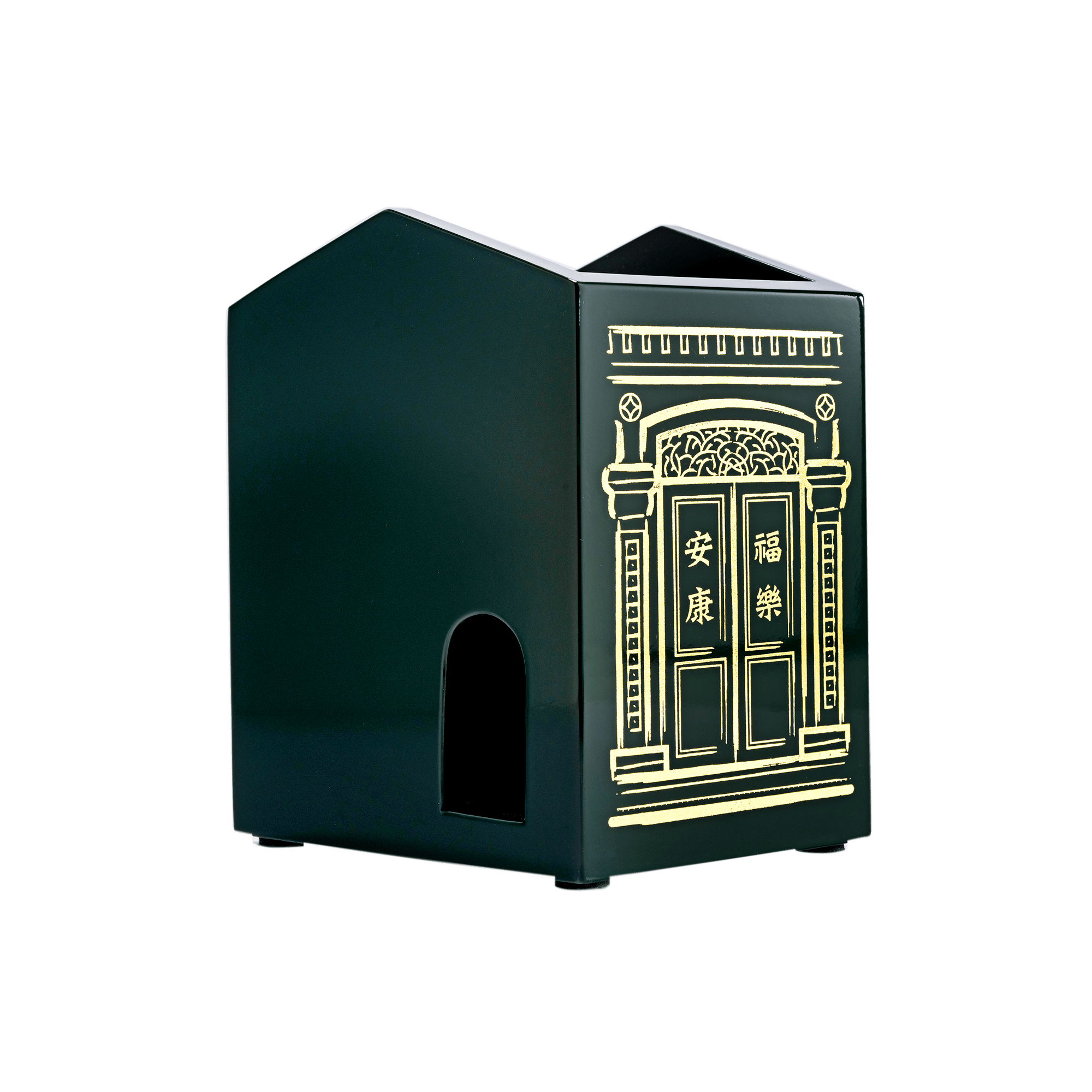 Desk Organiser, Shophouse Blessings - Green - Qua | Distinctive Gifts