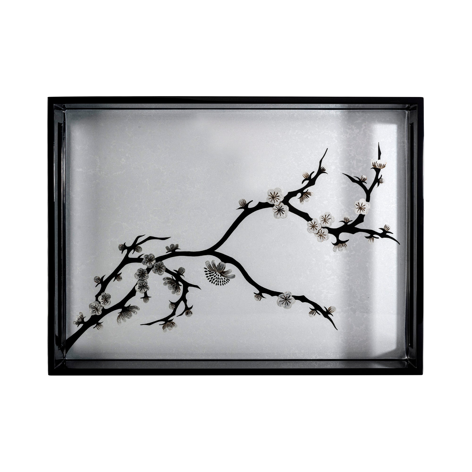 Rectangle Serving Tray, Cherry Blossom - Qua | Distinctive Gifts