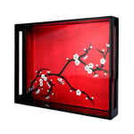 Rectangle Serving Tray, Cherry Blossom - Qua | Distinctive Gifts