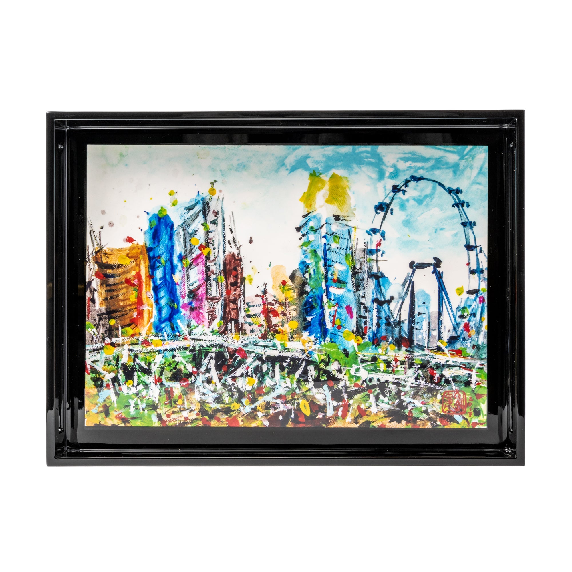 Serving Tray, Singapore City (Qua x ART:DIS) - Singapore Flyer - Qua | Distinctive Gifts