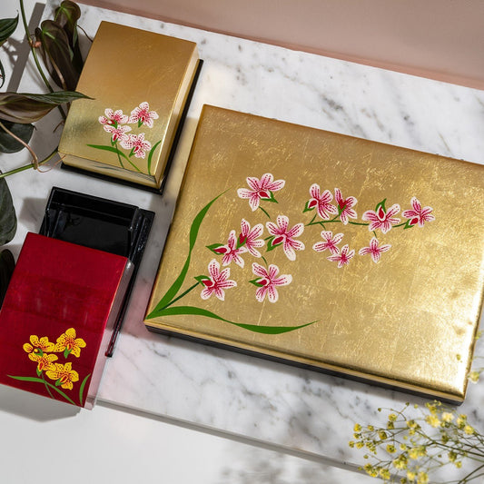 Stationery Box, Orchid - Qua | Distinctive Gifts