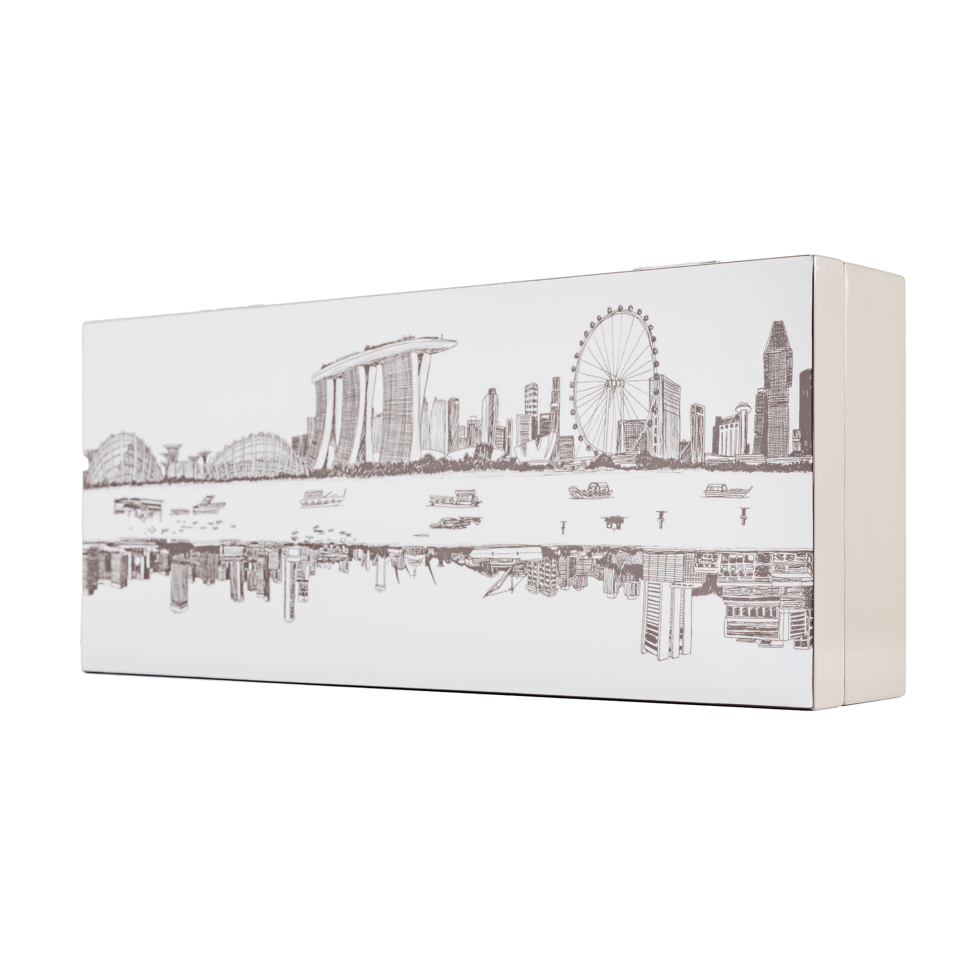 Tea Box with 3 compartments, River Tales (Qua x ART:DIS) - Qua | Distinctive Gifts