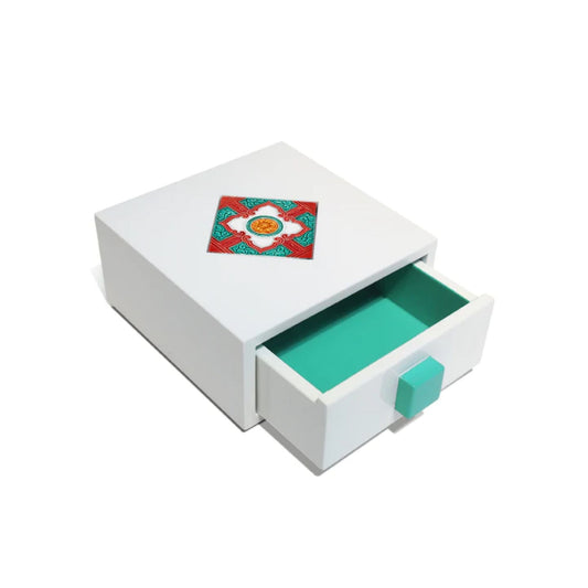 Treasure Box (Orange Peony), Ivory Nyonya - Qua | Distinctive Gifts