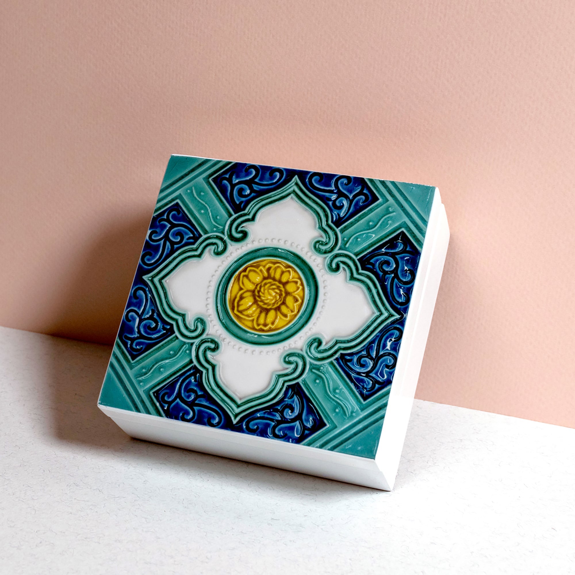 Trinket Box (Yellow Peony), Ivory Nyonya - Qua | Distinctive Gifts